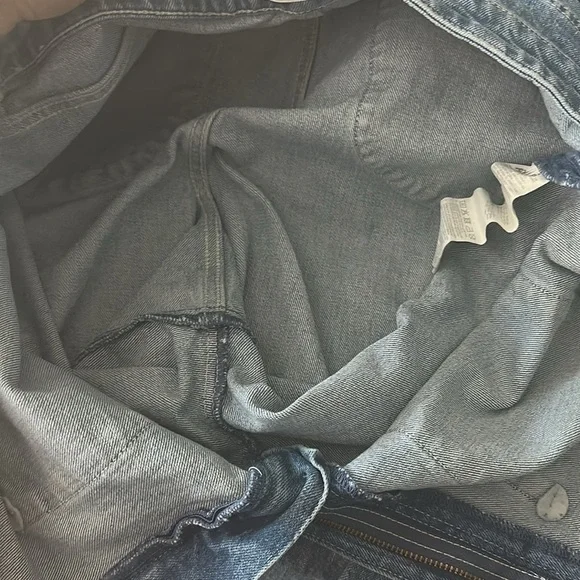 ROLLA’S High Rise Wide Leg Jeans Plus Size 34 Cotton Stretch Blue Cropped Denim - Picture 16 of 16